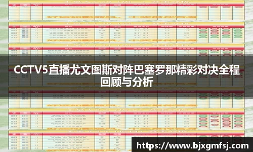 CCTV5直播尤文图斯对阵巴塞罗那精彩对决全程回顾与分析